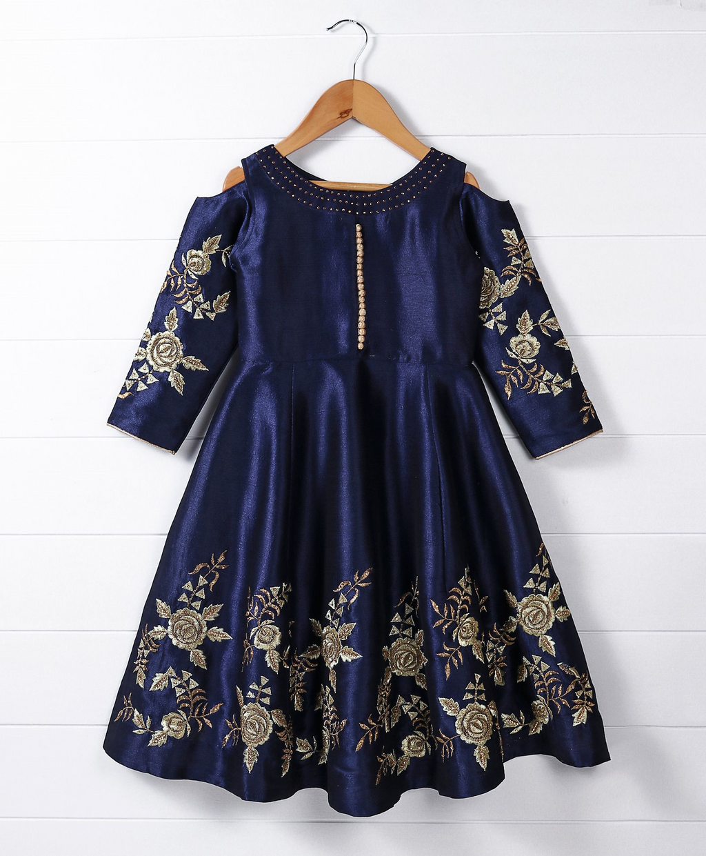 Girl Ethnic Royal Blue Gown, indo western dress, ethnic dress, Diwali dress, occassion dress
